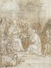 Domenico Cresti, il Passignano, (Italian, 1559-1638), Audience dun Eveque; A Pope Presenting a Marshals Baton to a Kneeling Figu
