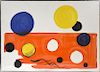 Alexander Calder colored lithograph titled “Landscape" Limited Ed