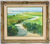 Oil on canvas, sandy pathway leading to a beach, signed J. Appleton 