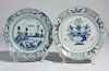 Two 18th C. Delft chargers