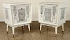 MATCHED PAIR FORNASETTI STYLE END TABLES 1960