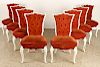 SET 8 FRENCH DINING CHAIRS REGENCY HOLLYWOOD 1940