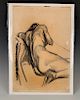 Henry Keller Charcoal Drawing of a Nude