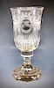 Continental Engraved Glass Goblet, 19thc.