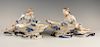 Pair of Sitzendorf Porcelain Figural Sweetmeat Dishes