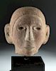 Fine Aztec Stone Head of Young Man, ex-Sotheby's