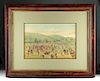 George Catlin Lithograph Ball-Play of the Choctaw 1844