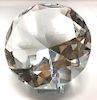 Shannon Crystal Diamond Form Paperweight on Stand 