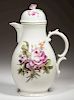 GERMAN FURSTENBERG PORCELAIN COFFEE POT AND COVER
