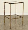 BRASS GLASS TWO TIER SIDE TABLE MANNER OF BAGUES