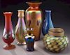 (6) Lundberg vases,
