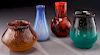 (4) Monart/Vasart glass vases,
