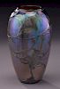 Loetz silver overlay blue vase