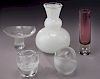 (5) Iittala glass items.