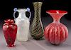 (4) Pcs. Murano art glass items,