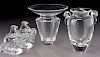 (4) Steuben clear glass items,