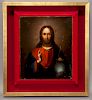 Antique Icon of Christ Blessing.
