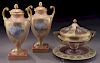 (3) Royal Vienna covered urns,
