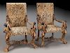 Pr. Venetian figural armchairs