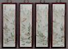 (4) Chinese framed porcelain plaques,