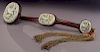 Chinese hardwood and jade ruyi scepter,
