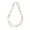 Collar de perlas. 112 perlas cultivadas barrocas de 8 mm color blanco. Peso: 151.0 g.