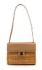 * A Chanel Ivory Leather and Bamboo Basket Bag, 10 x 7 x 4 inches.