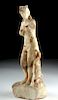 Greek Marble Statue of Aphrodite w/ Dolphin