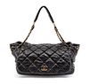 A Chanel Black Quilted Leather Bag, 12 1/2 x 8 x 6 inches.