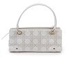 * A Christian Dior Lady Dior White Leather Studded Tote, 12 1/2 x 5 x 4 inches.