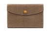 * An Hermes Taupe Lizardskin Rio Clutch, 9 1/2 x 6 1/2 x 1 inches.
