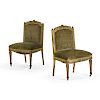 PAIR OF LOUIS XVI STYLE GILTWOOD SIDE CHAIRS
