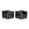 PAIR OF LE CORBUSIER FOR CASSINA LOUNGE CHAIRS