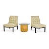 PAIR OF EDWARD WORMLEY FOR DUNBAR LOUNGE CHAIRS, ETC.