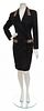 A Fendi Black Wool Coat Dress, Size 40.