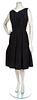 A Geoffrey Beene Black Silk Wool Cocktail Dress,