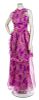* An Oscar de la Renta Purple Print Chiffon Dress,
