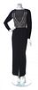 A Sarce Fredericks Black Georgette and Chiffon Gown,