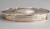 English Sterling Silver Shaped Oblong Vanity Box