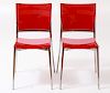 Contemporary Kartell Manner Side Chairs, Pair