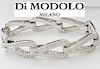 Di Modolo 3.45TCW 18K White Gold Diamond Link Bracelet
