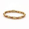 Tiffany & Co. 1.40ct Ruby 18k Yellow Gold Link Bracelet
