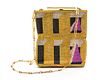 A Pierre Cardin Micro-Beaded Evening Bag, 6 1/2 x 5 1/2 x 1 inches.