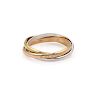 Cartier Trinity 18k Tricolor Gold 2mm Rolling Band Ring