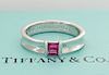 Tiffany & Co 1997 18K .27ct Pink Sapphire Stacking Ring
