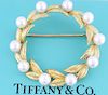 Vintage Tiffany & Co. 18K Gold Full Circle Pearl Pin
