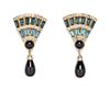 A Pair of Valentino Fan Earclips,