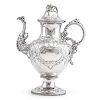 HARRIS & HOYT COIN SILVER COFFEE POT OF SOUTHERN INTEREST