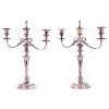 A pair of early 19th century silver plate Sheffield candelabras.