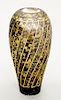 Komai damascene mixed metal plum vase, overall gold and silver ribs and various articles, probably Otojiro Komai, Meiji period.  ht...